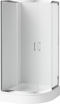 Kabina prysznicowa półokrągła 90x90 cm chrom KYP 051K
