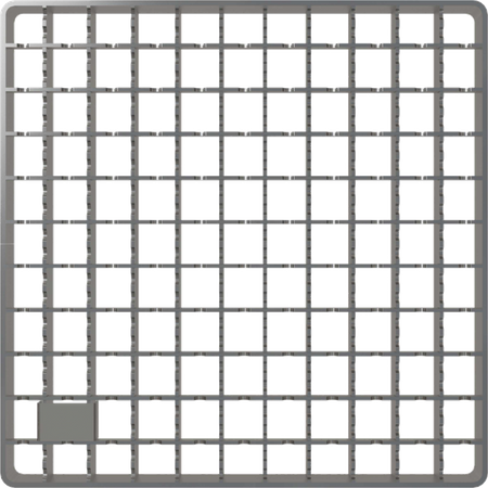 Kratka maskująca do odpływu punktowego 200×200, stal nierdzewna AISI 316L