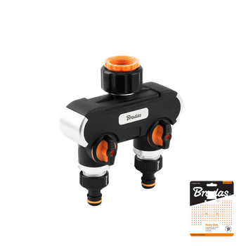 BLACK LINE Rozdzielacz 2-drożny z zaworami GW1" na GW3/4" HEAVY DUTY