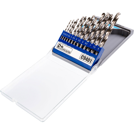 WIERTŁA DO METALU 2-8 MM 13 ELEM. PLASTIKOWE PUDEŁKO
