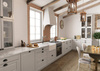 Zlewozmywak ceramiczny 1-komorowy farmhouse biały stal ZCB 610K