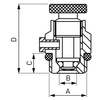 Odpowietrznik mechaniczny z pokrętłem metalowym, 3/8"