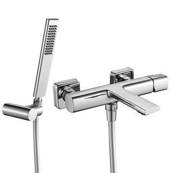 Tores - bateria wannowa ścienna z zestawem natryskowym