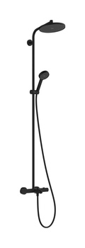 HG Activera S Komplet prysznicowy 240 1jet EcoSmart z termostatem Ecostat Fine, wannowy, Czarny Matowy