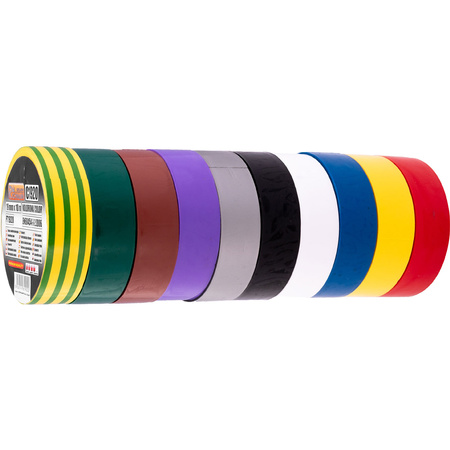 TAŚMA IZOLACYJNA PCV 19MMx10M KOLOROWA