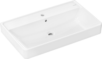 HG Xanuia Q Umywalka wisząca 800/480 z otworem na baterię, z przelewem, Biały