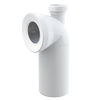 Przyłącze do stojącej miski WC, kolano 90° z przyłączem DN 50, DN 110, długość 230 mm, PP, białe