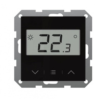 Przewodowy doramkowy szklany regulator temperatury Sinum FR-S2 czarny