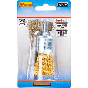 SZCZOTKA DO WIERT. PĘDZELKOWA 25 MM MOSIĄDZOWANA