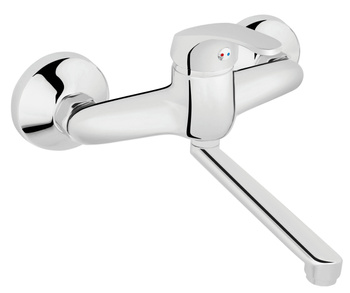 BASIC bateria umywalkowa ścienna, chrom