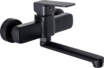 Bateria umywalkowa ścienna obrotowa czarny Maro BLO N50M