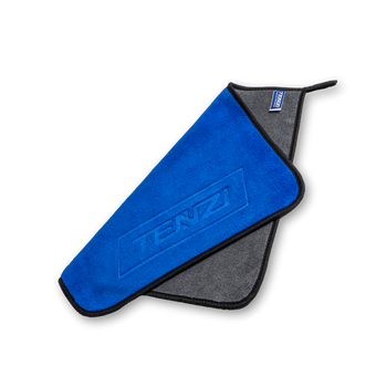 Gruby ręcznik z mikrofibry niebiesko-szary 40x40cm