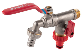 Zawór kulowy czerpalny z dwoma przyłączami 1", 3-4", F-Comfort