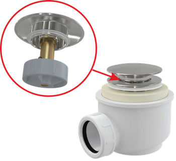 Syfon brodzikowy CLIK/CLAK, metal