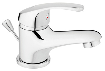 BASIC bateria umywalkowa stojąca, korek automatyczny z tworzywa, chrom