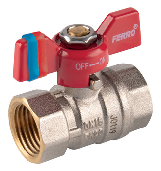 Zawór kulowy GW-GW z motylkiem, 1", F-Comfort