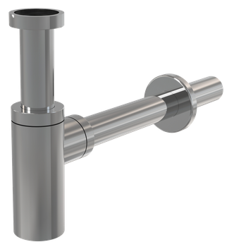 Półsyfon umywalkowy DN32 DESIGN metalowy, okrągły