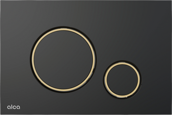 Przycisk sterujący do systemów podtynkowych, czarny-mat/złoty-połysk