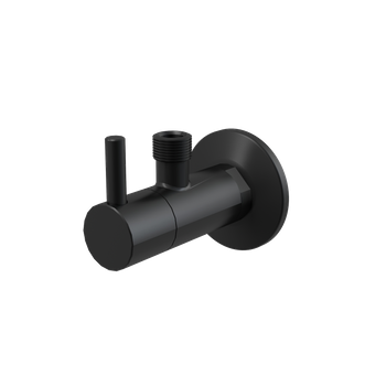 Zawór kątowy z filtrem 1/2"×3/8", czarny-mat