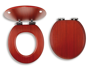 Deska sedesowa MDF, wolnoopadająca, ciemny orzech