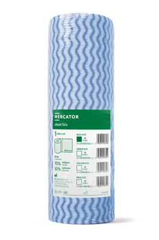 MERCATOR clean fala blue 25szt, czyściwo profesjonalne, wiskoza, poliester, niebieskie
