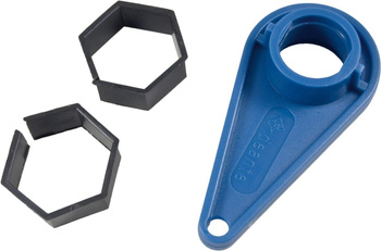 Komplet zabezpieczający - klucz do aeratorów M24/28. osłonki do nakrętek ABA 000X