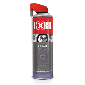 CX80 - SILIKON SPRAY 500ML NSFH1 Bezbarwny do tworzyw sztucznych i gumy