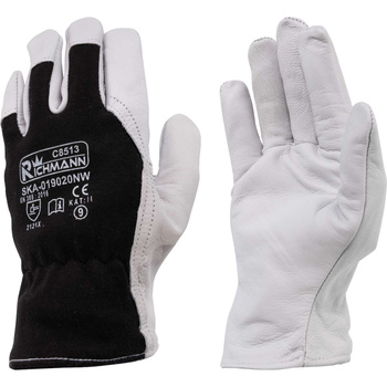 RĘKAWICE ROBOCZE SKÓRA KOZIA LICOWA "EKO" ROZM.  9' (SKA-019020NW)