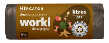 Worki do segregacji, bio, 120l, brązowe