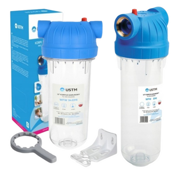 Komplet FILTR DO WODY KORPUS 1" cala EMI 10" + Klucz + Uchwyt USTM