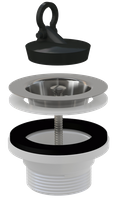 Spust zlewozmywaka 6/4", sitko nierdzewne DN70