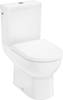 HG GladeLake S Kompakt WC 640, odpływ poziomy/pionowy, przyłącze z boku, AquaChannel Flush, z deską WC, SoftClose, QuickRelease, Biały