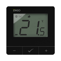 Regulator temperatury, bezprzewodowy, bateryjny, Wi-Fi, Internetowy, czarny, 868MHz