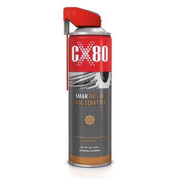 CX80 SMAR DO LIN I KÓŁ ZĘBATYCH 500ML SPRAY do ruchomych części pracujących