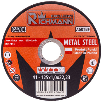 TARCZA METAL + INOX 115x1