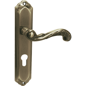 RETRO klamka na szyldzie długim na wkładkę