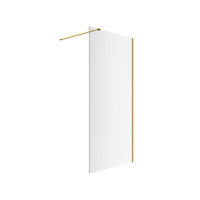 EXCELLENT Vidoq walk-in ścianka prysznicowa prosta 90x200 cm, powłoka Clean Control, złoty szczotkowany złoty szczotkowany KAEX.1506.900.LP.GB