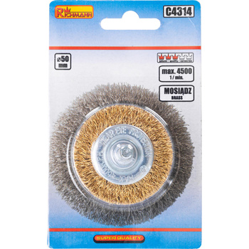 SZCZOTKA DO WIERT. TARCZOWA  50 MM MOSIĄDZOWANA