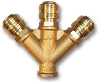 ESSK Trójnik z szybkozłączami GW 3/8"
