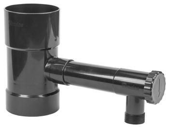 Zbieracz / łapacz wody deszczowej z zaworem - 100mm / GZ 1" - GRAFIT