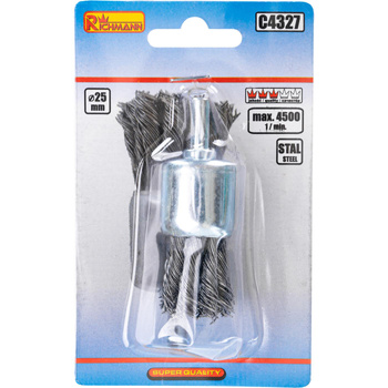 SZCZOTKA DO WIERT. PĘDZELKOWA 25 MM DRUT SKRĘTNY