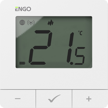 Regulator temperatury, bateryjny biały, ZigBee/868MHz, natynkowy