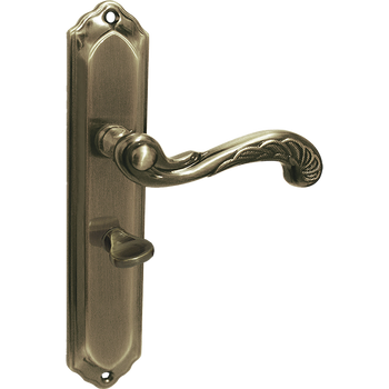 RETRO klamka na szyldzie długim WC