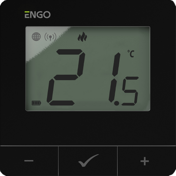 Regulator temperatury, bateryjny, czarny, ZigBee/868MHz, natynkowy
