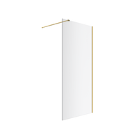 EXCELLENT Vidoq walk-in ścianka prysznicowa prosta 120x200 cm, powłoka Clean Control, złoty połysk złoty połysk KAEX.1506.1200.LP.GL