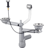 Syfon do zlewozmywaka granitowego 1.5- i 2-komorowego - Space-Saver stal ZXY 9912