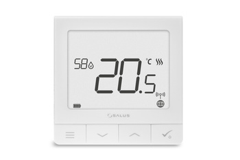 Salus bezprzewodowy, natynkowy regulator temperatury SQ610RF Quantum, akumulatorowy, biały