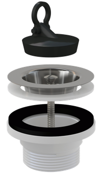 Spust zlewozmywaka 6/4", sitko nierdzewne DN70
