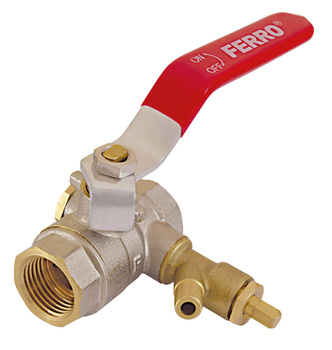 Zawór kulowy GW-GW z dźwignią z końcówką do węża 1"  Normal