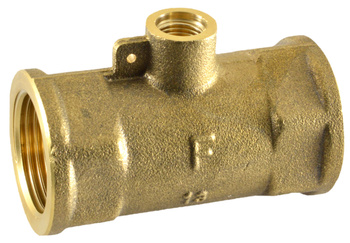 Trójnik mosiężny do czujnika temperatury 3/4" x M10x1